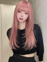 ランテルディ 渋谷(LANTERDIT)&nbsp;ケアブリーチ　ホワイトピンク　レイヤー　エクステ