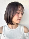 顔回りレイヤー小顔ボブ◎オリーブグレー20代30代40代p北浦和