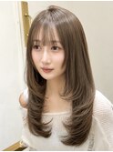 柔らかく動く韓国風ロングレイヤー