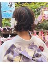 バサラ 大阪梅田店(VASARA) 着物 推し活 ミディアム ツインヘア ヘアセット 大阪