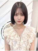 ボブ/オリーブグレージュ/レイヤーボブ/ワンレン/渋谷