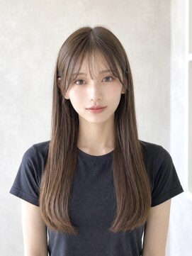 ジールサロン つくば本店 【ブリーチ無し】透明感アッシュブラウン／10代20代30代