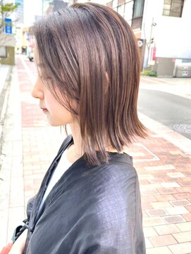 ヘアーメイクオズ(hair make O/S) トレンド人気No1☆切りっぱなしボブandヌーディベージュ