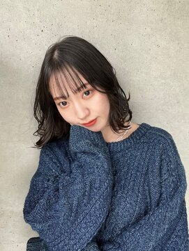 パッセージ ダブリュー 八幡山(hair make passage .w) 大人可愛いミディアムヘア/アッシュカラー