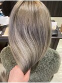 斜めバング/グレージュカラー/シルキーベージュ/東岡崎