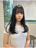 【lilley 稲永麻衣】コリアンブラック+レイヤーカット+韓国ヘア