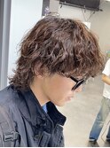 2wayマッシュウルフ緩め波巻きスパイラルパーマスパイラルパーマ