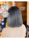 カットして 白髪ぼかしから シャドールーツバレイヤージュへ!