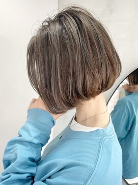 ルーファス 恵比寿 渋谷(Ruufus) ショートボブ/白髪ぼかし＆ツヤ髪/40代50代向け【Ruufus】