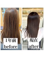 ジーナ 流山おおたかの森(Zina)&nbsp;顧客様Before after【髪質改善/縮毛矯正/トリートメント/艶髪】