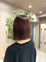 ジーニー 横浜(giinii) ボブ×オレンジ