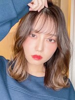 トゥルートラストトロワー 須玉店(True Trust trois)&nbsp;大人可愛い ふんわり外ハネミディアムボブ インナーカラー