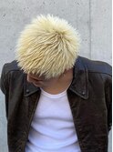 メンズブリーチホワイトカラーダブルカラーベリショ
