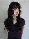 暗髪ロングレイヤー