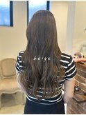 アッシュベージュ/ベージュ/ブリーチなしダブルカラー