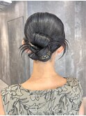 ヘアセット 結婚式ヘア お呼ばれヘア カチモリ タイトヘア 原宿