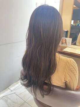 髪質改善/顔周りレイヤーカット/グレージュ[千葉/千葉駅]