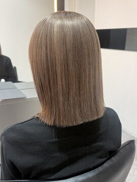 ミルクティーベージュ/髪質改善カラー/髪質改善トリートメント