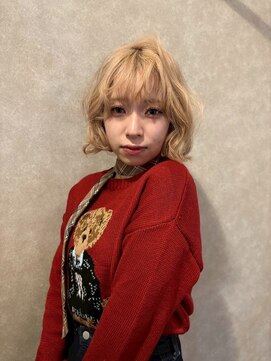 ロチカバイドールヘアー 心斎橋(Rotika by Doll hair) 冬のニットに映える 透明感ダブルカラー