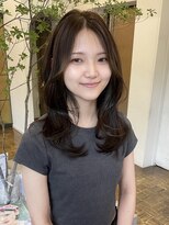 ヘアーアイスカルテット(HAIR ICI QUARTET)&nbsp;大人美人◎韓国風レイヤーロング×艶髪グレージュ