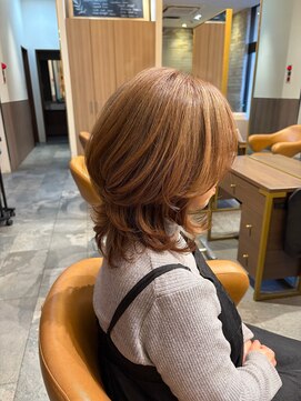アース コアフュール ボーテ 藤枝店(EARTH coiffure beaute) ミディアムレイヤー×透明感×サンドベージュ