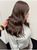 ショコラグレージュ/ブリーチなしダブルカラー/ロング