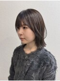 グレージュ×レイヤーボブ