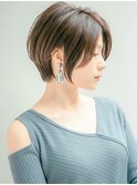 丸みショートボブ/顔周りカット/20代30代40代50代/前髪/大宮