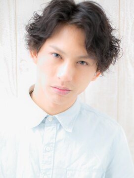 モッズヘアー メン 戸田公園店(mod's hair men) かき上げ黒髪フェザーパーマ無造作スマートマッシュi戸田公園