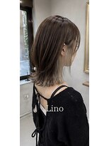 髪質改善Lino hair/縮毛矯正/白髪ぼかし/ハイライト/メンズカット【リノヘア】 ハイライト インナーカラー×くびれ外ハネボブ/コントラスト