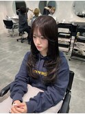 韓国レイヤーカット/ダークグレージュ/顔周り/山本うらら