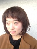 ノームコア☆ベビーバング♪ナチュラルワンカールボブ