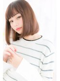 クリアカラーで顔色キレイ♪ナチュラルストレートロブ