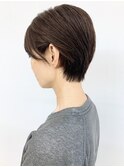 30代40代☆ハンサムショート/耳掛け/白髪染/アッシュグレージュ