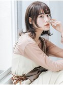 くびれヘア顔周り韓国レイヤーカット黒髪ショートミディアム/柏