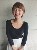[代々木]ナチュラルピンクスイートAラインの甘辛ショートボブ