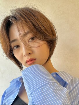 ロンドブルーム 天神大名店(Lond Bloom) ダブルカラーショートボブインナーカラーハイライトケアブリーチ