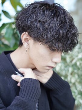 フィフス 栄(fifth) 波巻きスパイラルパーマツーブロックメンズマッシュ栄