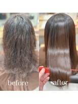 アース 武蔵境店(HAIR & MAKE EARTH) 髪質改善縮毛矯正の施術されたお客様です☆