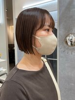 ポジ(poji)&nbsp;ボブ　ミルクティーベージュ　艶髪　髪質改善カラー　ショート