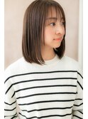 透けバングシルキーベージュ姫カット大人ボブZ上尾20代30代40代