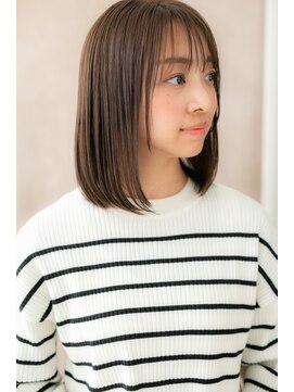 カバーヘア ブリス 上尾西口店(COVER HAIR bliss) 透けバングシルキーベージュ姫カット大人ボブZ上尾20代30代40代