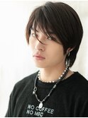20代30代ナチュラル斜めバング韓国ダークアッシュショートF草加