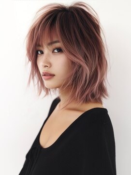 アルトリスト(Altruist Aging×HAIR&SPA) ★ダークアッシュ大人ガーリーボブ着物ミディアムレイヤーカット