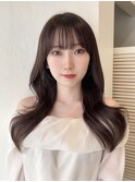 大人可愛いくびれヘア顔まわりレイヤーカットグレージュカラー