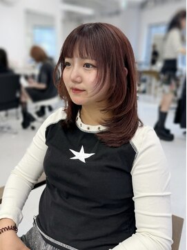 ハピネス 梅田茶屋町店(HAPPINESS) 韓国風/レイヤーカット/顔周り/顔まわり/髪質改善/ベージュ