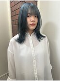 モスグリーン＋レイヤーカット