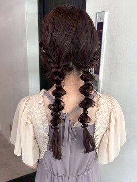 ジゼル 博多筑紫口店(GiseL) 編みおろし ツインテール イベント お呼ばれ 20代30代40代