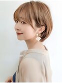 マロンベージュ/ボブ/前髪/レイヤー/小顔/髪質改善/縮毛矯正札幌