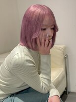 ベレーザ 渋谷(BELEZA) 16725ラベンダーパープルホワイトピンクブリーチミニマルボブ